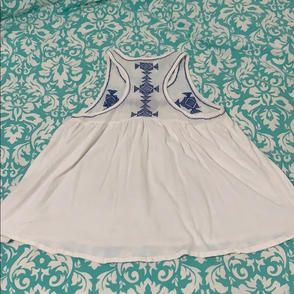 Volcom blue & white razor back tank - Picture 2 of 2